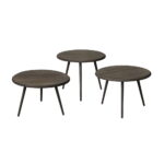 Tower Living Salontafelset Turi 54x45 40 35 Gerecycled Teak wit grijs 2