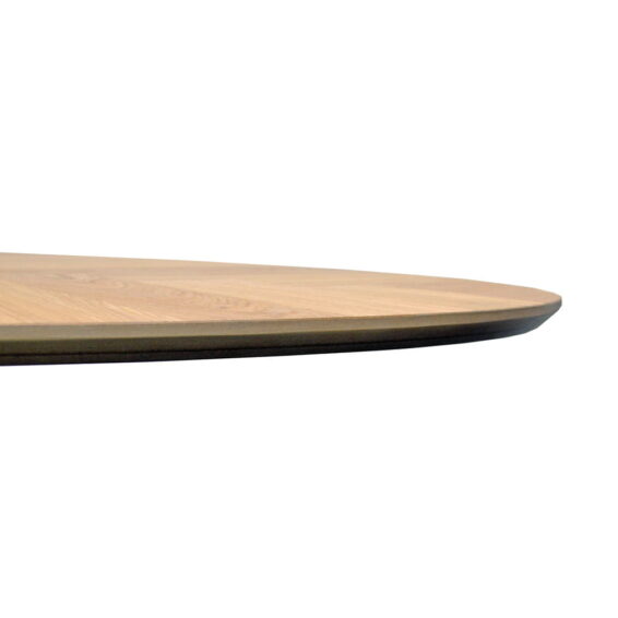 Eettafel Eiken Ovaal Visgraat ECO Blanke Skylt lak Tafelblad