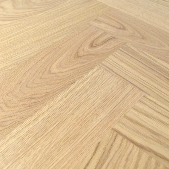 Eettafel Eiken Ovaal Visgraat ECO Blanke Skylt lak Tafelblad details
