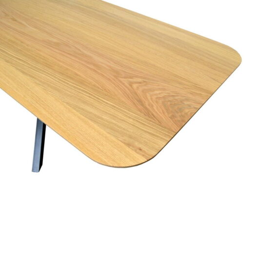 Eettafel Eiken Recht Verjongd ECO Blanke Skylt lak met Twistpoot 11