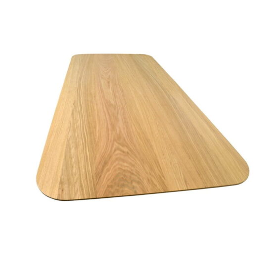 Eettafel Eiken Recht Verjongd ECO Blanke Skylt lak met Twistpoot 12