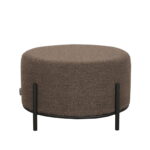 LABEL51 Poef Troy Bruin Boucle 57x57x35 cm Voorkant