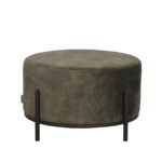 LABEL51 Poef Troy Hunter Velours 57x57x34 cm Voorkant