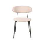 LABEL51 Eetkamerstoel Zack Stof Naturel Boucle Voorkant
