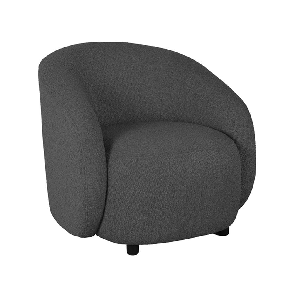 LABEL51 Fauteuil Alby 1 Zits Antraciet Chique Boucle Perspectief