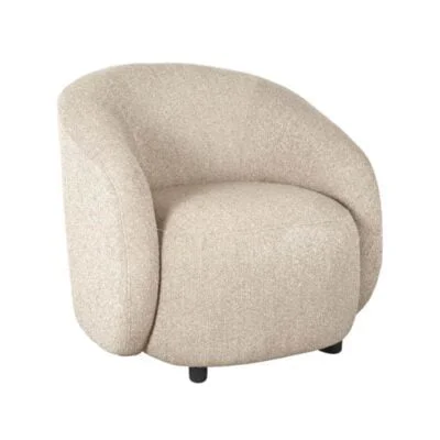 LABEL51 Fauteuil alby 1 zits beige chique boucle perspectief