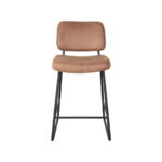 LABEL51 Barkruk Noah Cognac Micro Suede 48x61x94 Cm Voorkant
