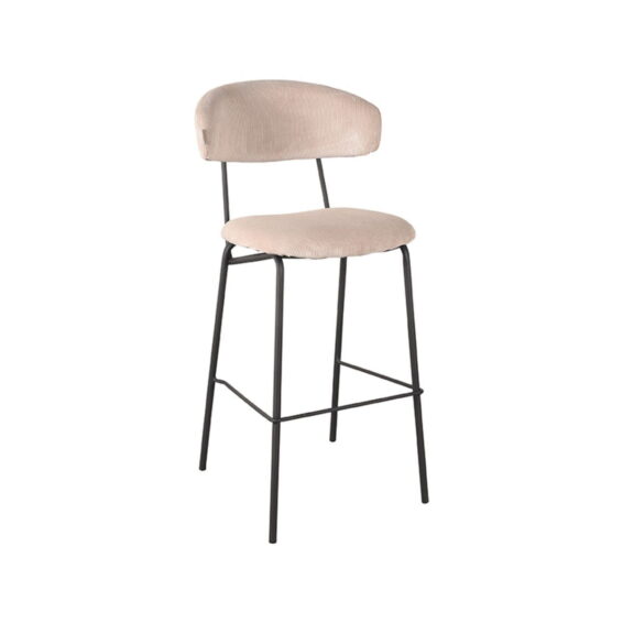 LABEL51 Barkruk Zack Naturel Ribcord 53x56x107 cm Perspectief