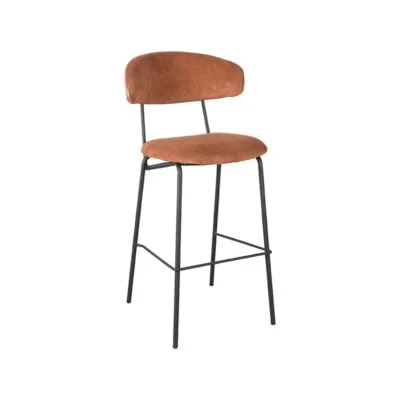 LABEL51 Barkruk Zack Rust Ribcord 53x56x107 cm Perspectief