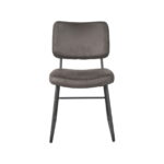 LABEL51 Eetkamerstoel Noah Antraciet Micro Suede 47x61x85 cm Voorkant