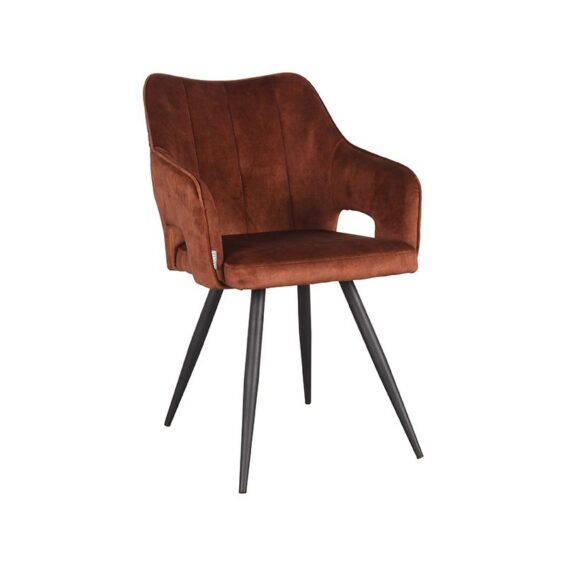 Eetkamerstoel_noud_rust_velours_55x60x87_cm_perspectief