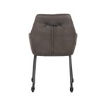 LABEL51 - Eetkamerstoel_Lenny_56x64x84_Cm_Antraciet_Micro_Suede_Achterkant