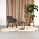 LABEL51 - Eetkamerstoel_Lenny_56x64x84_Cm_Antraciet_Micro_Suede_Setting