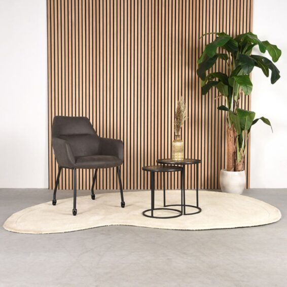 LABEL51 - Eetkamerstoel_Lenny_56x64x84_Cm_Antraciet_Micro_Suede_Setting