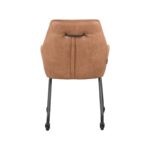 LABEL51 - Eetkamerstoel_Lenny_56x64x84_Cm_Cognac_Micro_Suede_Achterkant