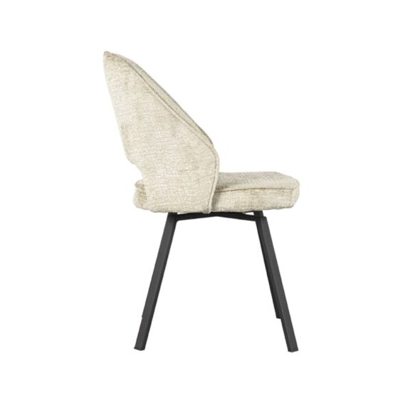 LABEL51 - Eetkamerstoel_Lewis_52x58x84_Cm_Beige_Elegance_Zijkant