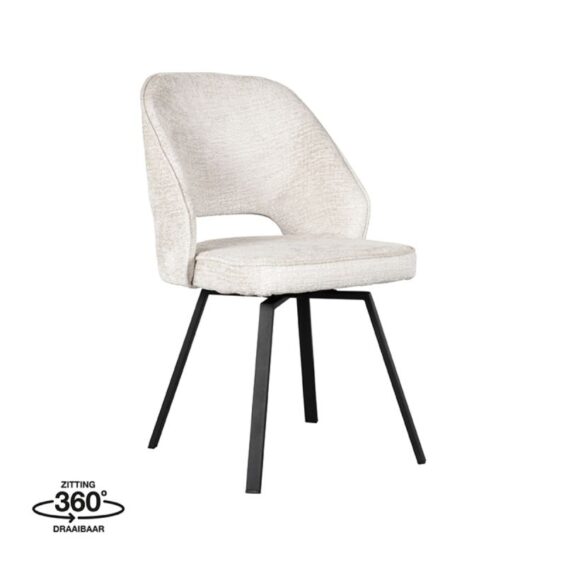 LABEL51 - Eetkamerstoel_Lewis_52x58x84_Cm_Creme_Elegance_Zithoogte