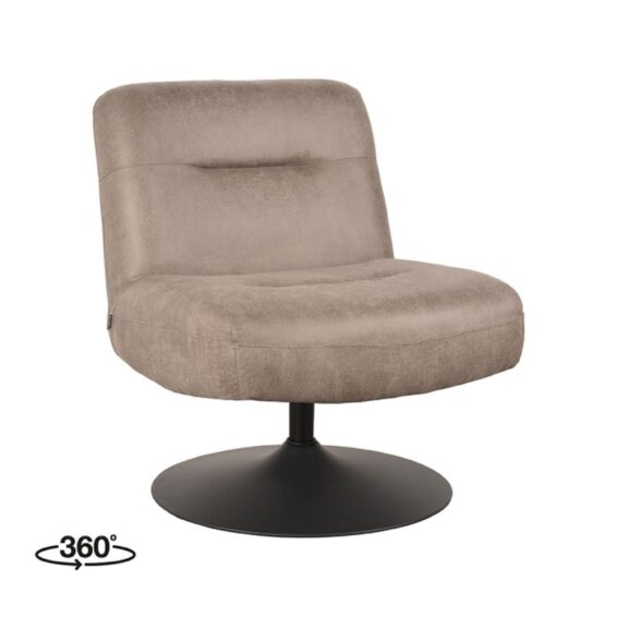 LABEL51 - Fauteuil_Eli_64x74x77_Cm_Taupe_Micro_Suede_Perspectief_360