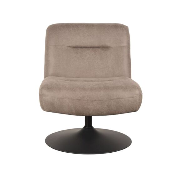 LABEL51 - Fauteuil_Eli_64x74x77_Cm_Taupe_Micro_Suede_Voorkant