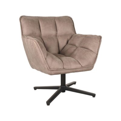 LABEL51 - Fauteuil_Ian_Taupe_Micro_Suede_76x72x87_Cm_Perspectief_1