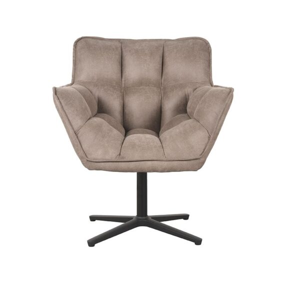 LABEL51 - Fauteuil_ian_taupe_micro_suede_76x72x87_cm_voorkant_1