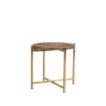 LABEL51 - Bijzettafel_Dox_40x40x40_cm_Espresso_Mangohout_Goud_Metaal_Perspectief