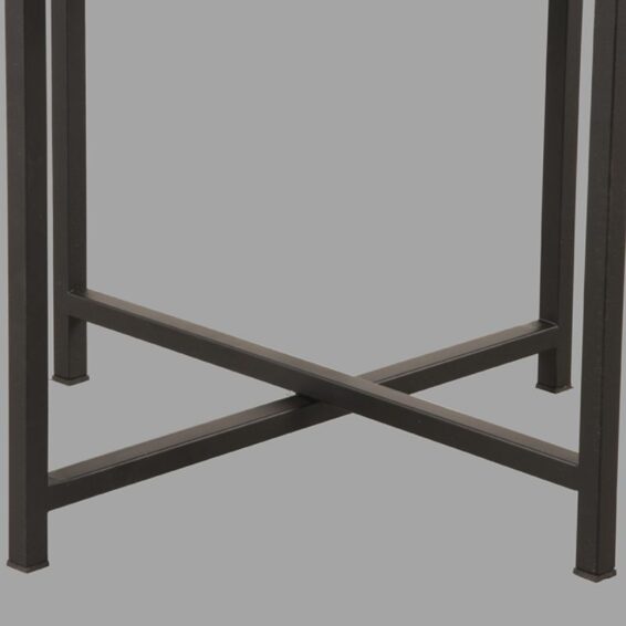LABEL51 - Bijzettafel_Dox_40x40x40_cm_Espresso_Mangohout_Zwart_Metaal_Detail2
