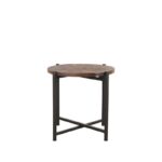 LABEL51 - Bijzettafel_Dox_40x40x40_cm_Espresso_Mangohout_Zwart_Metaal_Voorkant