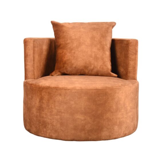 LABEL51 - Fauteuil_Evy_90cm_Rust_Velours_Voorkant