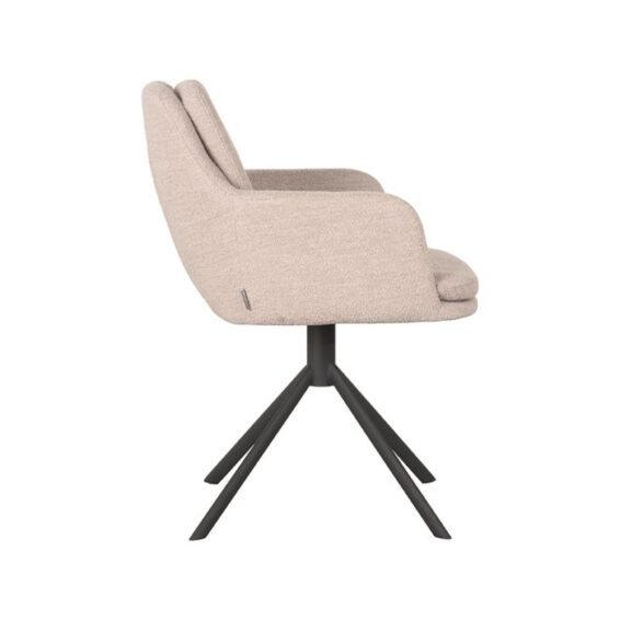 LABEL51 - Eetkamerstoel_Joy_58x63x83_Cm_Naturel_Boucle_Zijkant