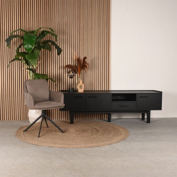 LABEL51 - Eetkamerstoel_Joy_58x63x83_Cm_Taupe_Micro_Suede_Setting