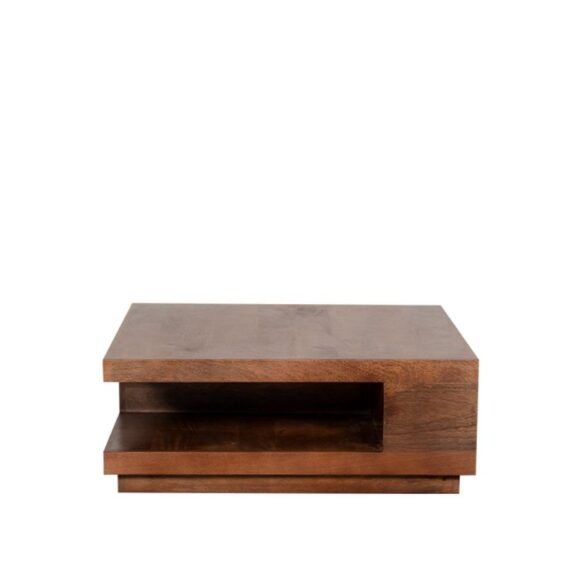 LABEL51 - Salontafel Square 80x80x30 Cm Nature Smooth Mangohout (2)