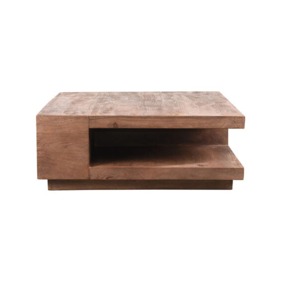 LABEL51 - Salontafel_Square_80x80x30_Cm_Espresso_Mangohout_Voorkant