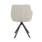 Eetkamerstoel Isco met StofEetkamerstoel Isco met Stof Angus Lichtgrijs - Zijaanzicht