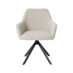 Eetkamerstoel Isco Met Stof Alpine Naturel 01 - Vooraanzicht