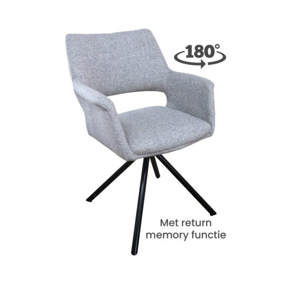Eetkamerstoel Josha Met 180° Draaibare Spinpoot (2)