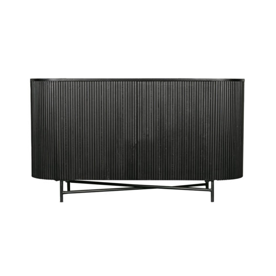 Mangohouten Dressoir 145 Cm Zwart (3)