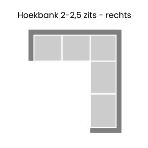 Hoekbank 2-2,5 zits - rechts
