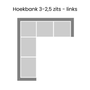Hoekbank 3-2,5 zits - links