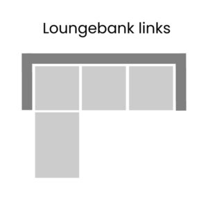 Loungebank 3 zits - links