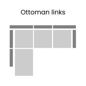 Ottoman 3 zits - links