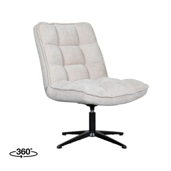 LABEL51 - Draaifauteuil Vince 63x74x91 Cm Naturel Elite