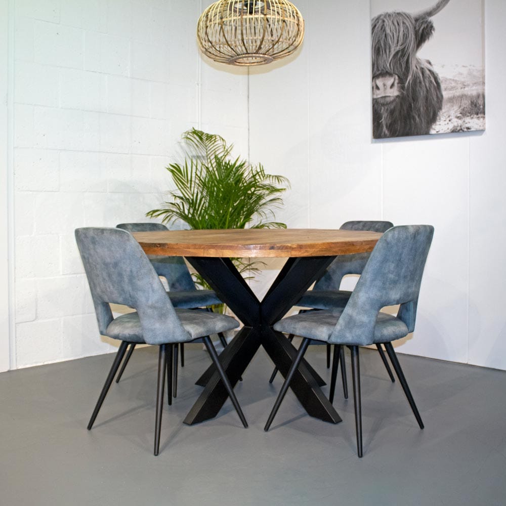 FURNITABLE Tafel- en stoelenset, eetgroep, zwarte tafel met 2 zwarte stoelen, voor keuken, eetkamer, kantoor
