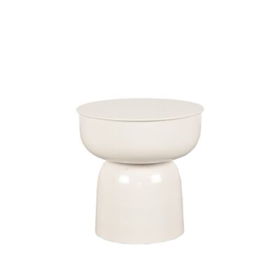 LABEL51- Bijzettafel_Pax_35x35x35_Cm_Cream_Metaal_Voorkant