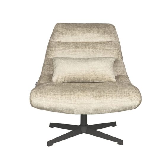 LABEL51 - Draaifauteuil_Nox_77x62x53_Cm_Beige_Elegance_Voorkant