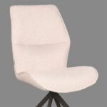 LABEL51 Eetkamerstoel Comfy 48x64x91 Cm Naturel Touch Zwart Metaal Detail 1