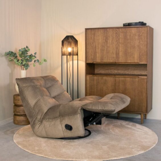 LABEL51 - Relaxfauteuil Take It Easy- 84x104x94 Cm - Stof Naturel Touch - Sfeerfoto