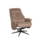 LABEL51 Relaxfauteuil Bergen 77x76x105 Cm Taupe Micro Suede Perspectief2 V2