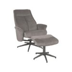 LABEL51 Relaxfauteuil Bergen Ottomane 77x76x105 Cm Antraciet Cosmo Perspectief2 V2