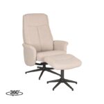 LABEL51 Relaxfauteuil Bergen Ottomane 77x76x105 Cm Naturel Touch Perspectief 360 V2